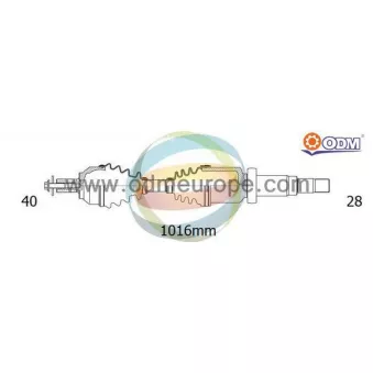Arbre de transmission ODM-MULTIPARTS 18-152680