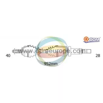 Arbre de transmission ODM-MULTIPARTS 18-152770