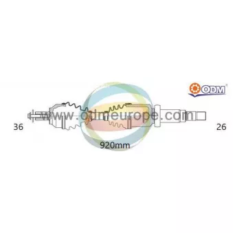 Arbre de transmission ODM-MULTIPARTS 18-152880