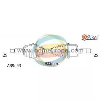 Arbre de transmission ODM-MULTIPARTS 18-152911