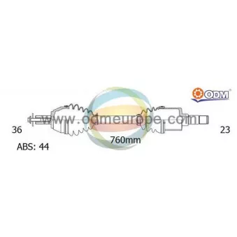 Arbre de transmission ODM-MULTIPARTS 18-153071