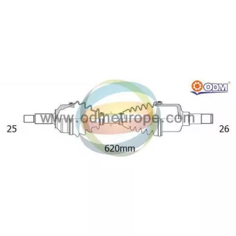 Arbre de transmission ODM-MULTIPARTS 18-161980
