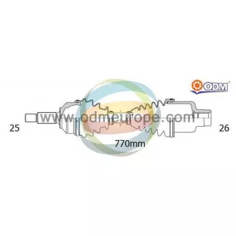Arbre de transmission ODM-MULTIPARTS 18-162980