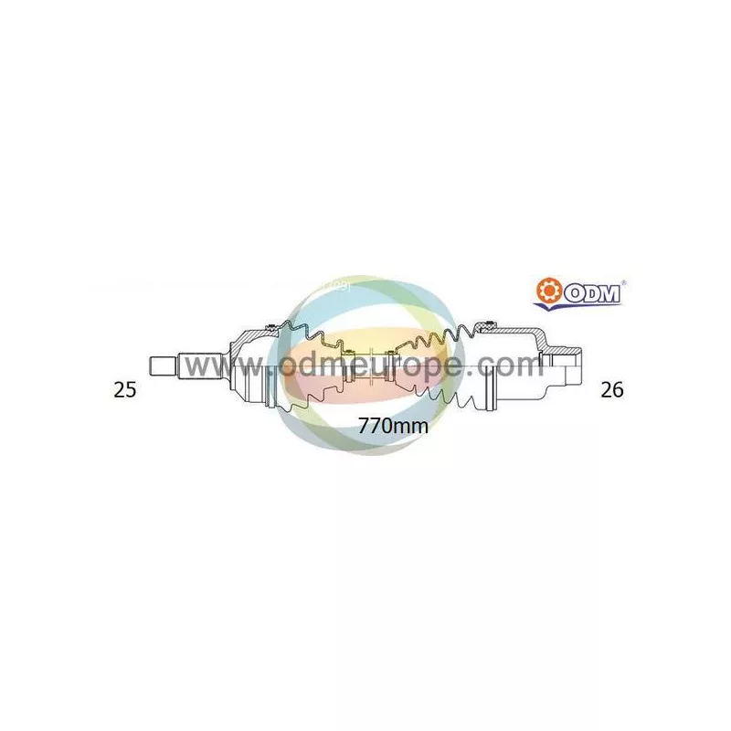Arbre de transmission ODM-MULTIPARTS 18-162980