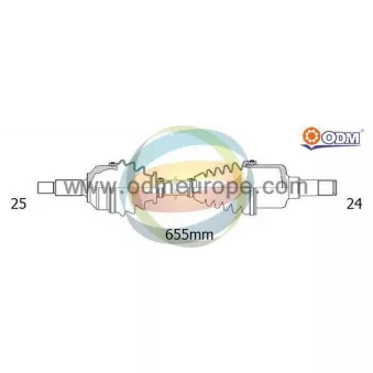Arbre de transmission ODM-MULTIPARTS 18-165050