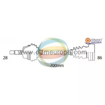 Arbre de transmission ODM-MULTIPARTS 18-213420
