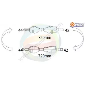 Arbre de transmission ODM-MULTIPARTS 18-215300