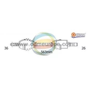 Arbre de transmission ODM-MULTIPARTS 18-215480