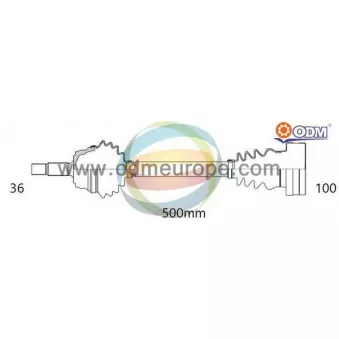 Arbre de transmission ODM-MULTIPARTS 18-215520