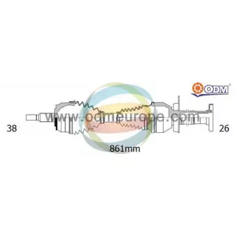 Arbre de transmission ODM-MULTIPARTS 18-216200