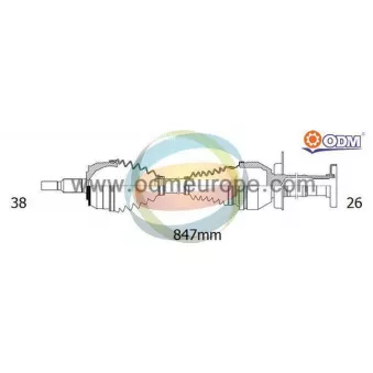 Arbre de transmission ODM-MULTIPARTS 18-216210