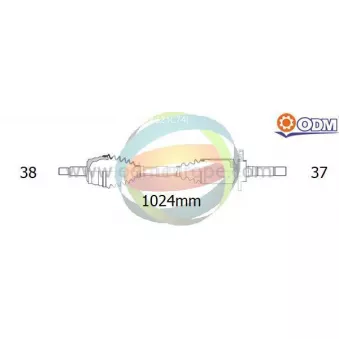 Arbre de transmission ODM-MULTIPARTS 18-216250