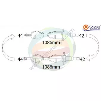 Arbre de transmission ODM-MULTIPARTS 18-216300
