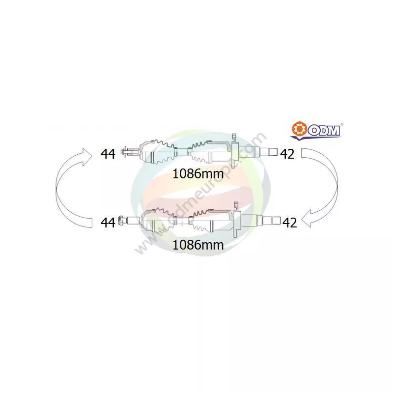 Arbre de transmission ODM-MULTIPARTS 18-216300
