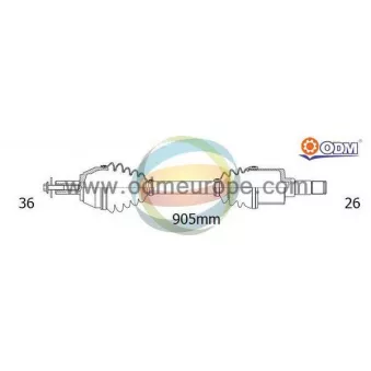 Arbre de transmission ODM-MULTIPARTS 18-216480