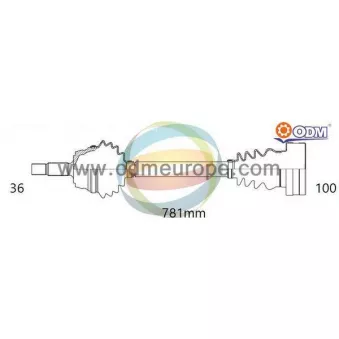 Arbre de transmission ODM-MULTIPARTS 18-216520