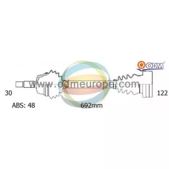 Arbre de transmission ODM-MULTIPARTS 18-273071