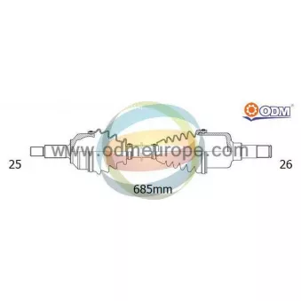 Arbre de transmission ODM-MULTIPARTS 18-291890