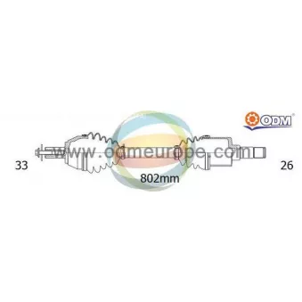 Arbre de transmission ODM-MULTIPARTS 18-292970