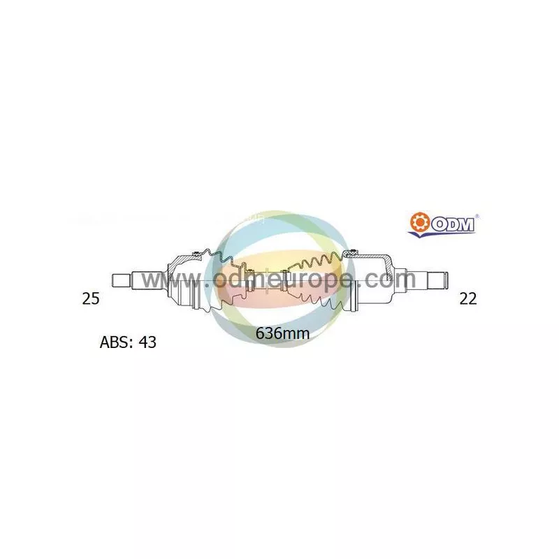 Arbre de transmission ODM-MULTIPARTS 18-301381