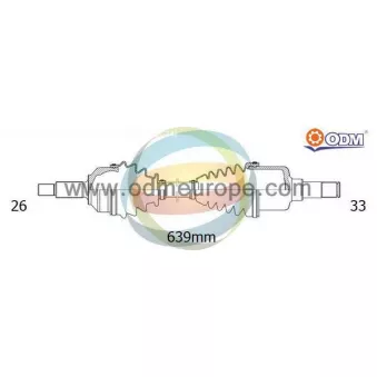 Arbre de transmission ODM-MULTIPARTS 18-341410