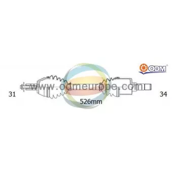 Arbre de transmission ODM-MULTIPARTS 18-341490