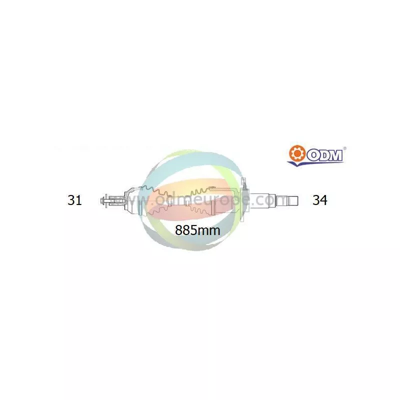 Arbre de transmission ODM-MULTIPARTS 18-342490