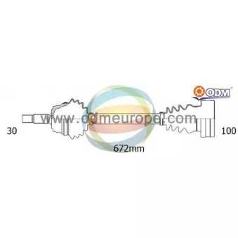 Arbre de transmission ODM-MULTIPARTS 18-342520