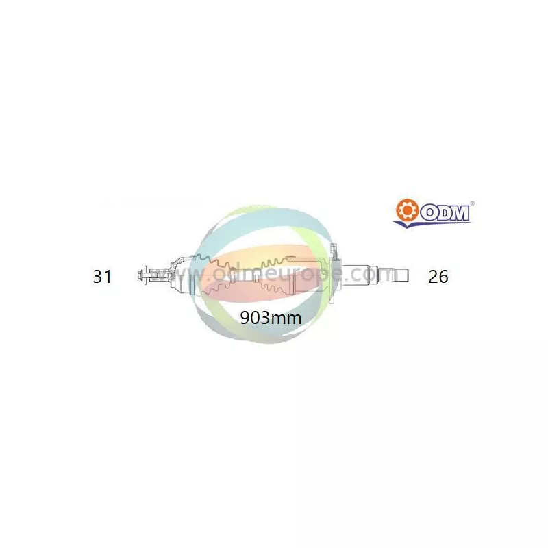 Arbre de transmission ODM-MULTIPARTS 18-342610