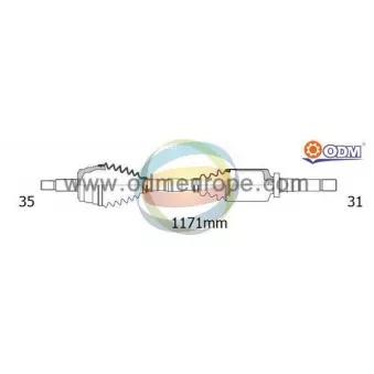 Arbre de transmission ODM-MULTIPARTS 18-352290