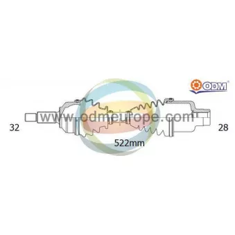 Arbre de transmission ODM-MULTIPARTS 18-352310