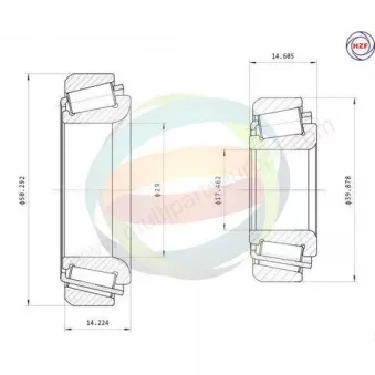 Roulement de roue arrière ODM-MULTIPARTS 70-000003