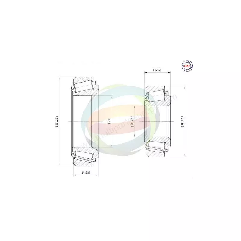 Roulement de roue arrière ODM-MULTIPARTS 70-000003