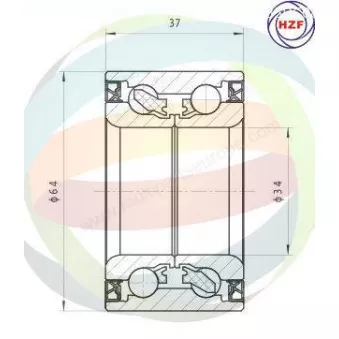 Roulement de roue avant ODM-MULTIPARTS 70-000045