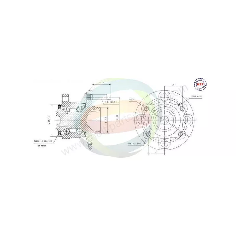Roulement de roue avant ODM-MULTIPARTS 70-000053