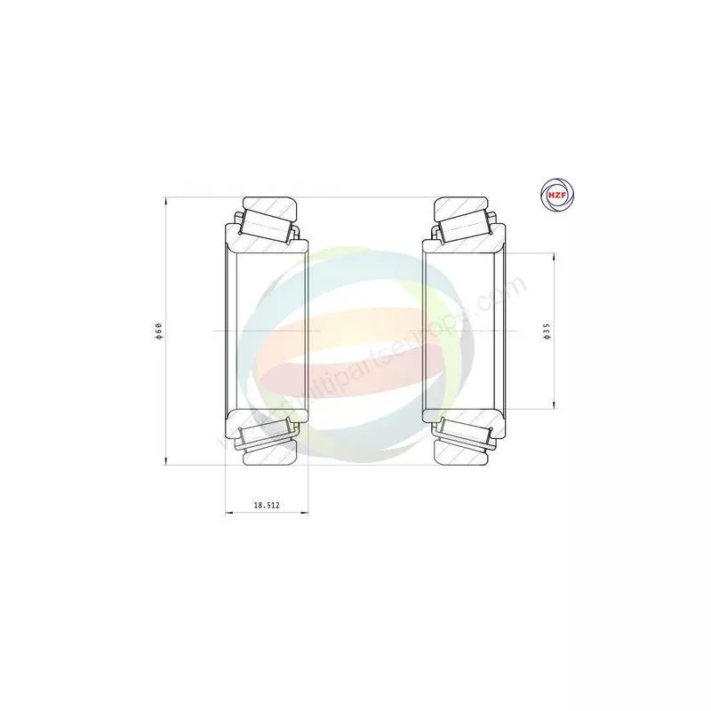Roulement de roue avant ODM-MULTIPARTS 70-010004