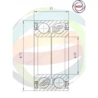 Roulement de roue avant ODM-MULTIPARTS 70-010012