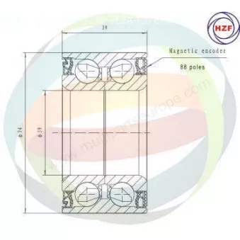 Roulement de roue avant ODM-MULTIPARTS 70-010021
