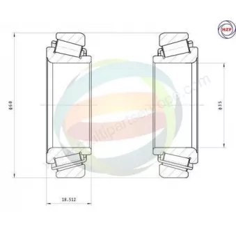 Roulement de roue arrière ODM-MULTIPARTS 70-010043