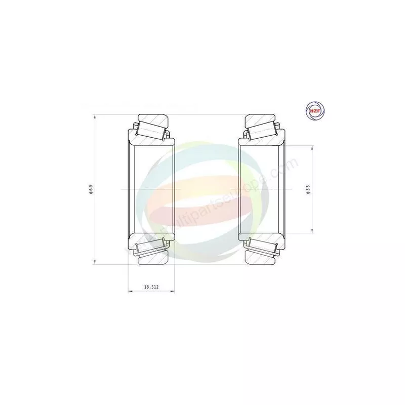 Roulement de roue arrière ODM-MULTIPARTS 70-010043