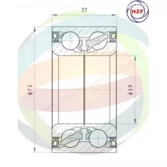 Roulement de roue avant ODM-MULTIPARTS 70-010050