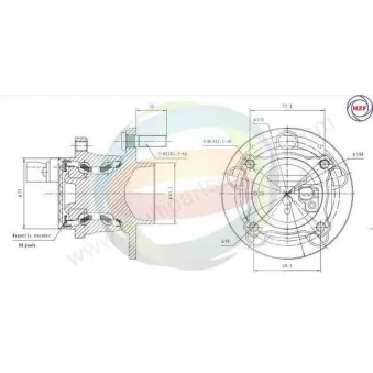 Roulement de roue arrière ODM-MULTIPARTS 70-010061