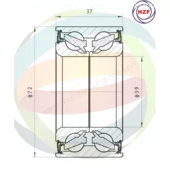 Roulement de roue avant ODM-MULTIPARTS 70-010065