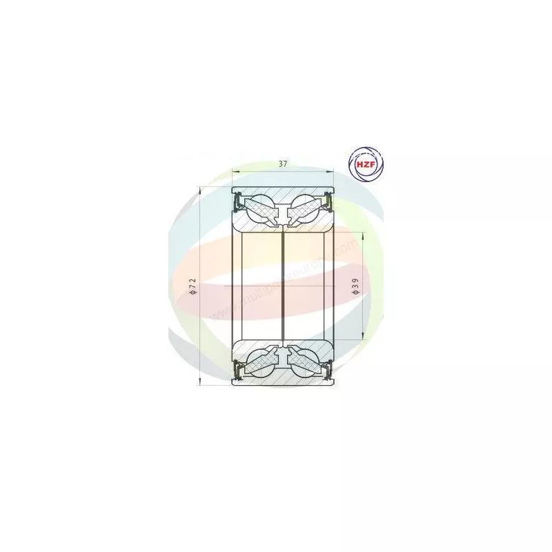 Roulement de roue avant ODM-MULTIPARTS 70-010065