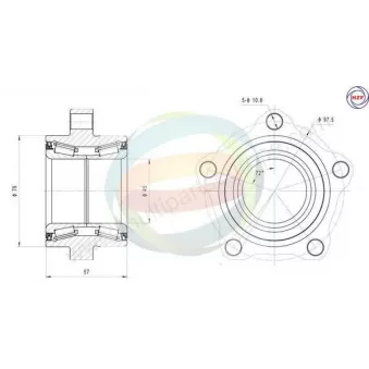 Roulement de roue avant ODM-MULTIPARTS 70-010077
