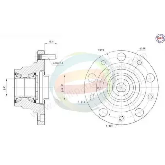 Roulement de roue arrière ODM-MULTIPARTS 70-010079