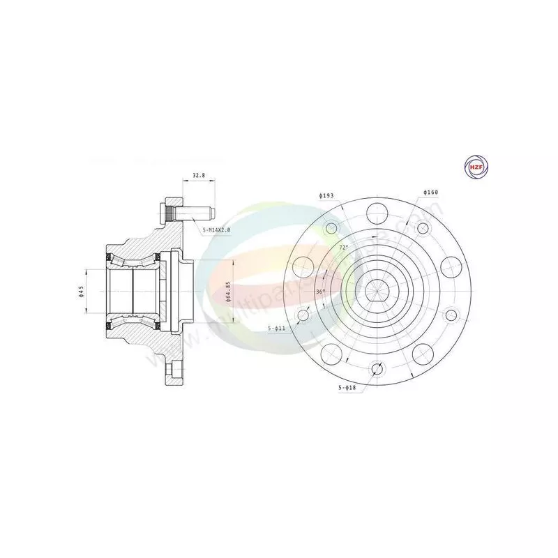 Roulement de roue arrière ODM-MULTIPARTS 70-010079