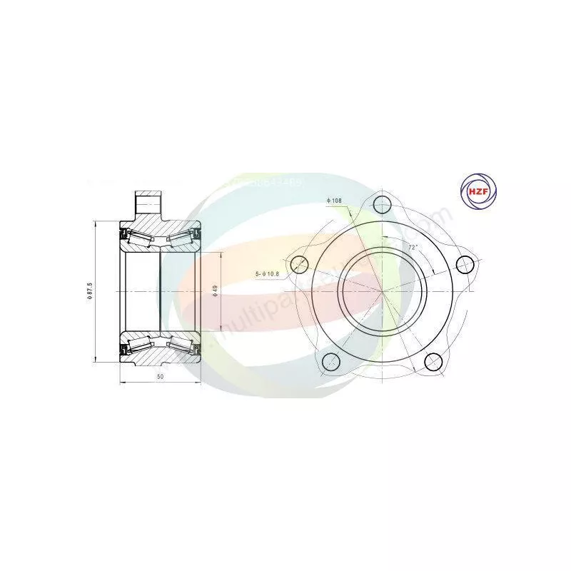 Roulement de roue avant ODM-MULTIPARTS 70-010085