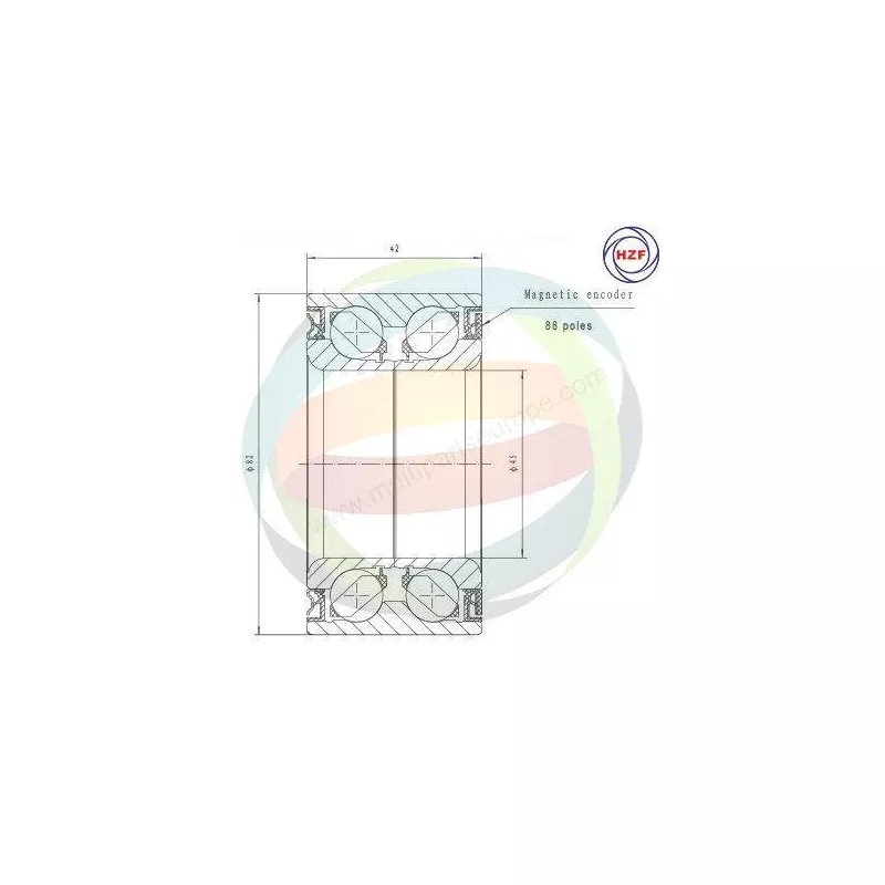 Roulement de roue avant ODM-MULTIPARTS 70-010096