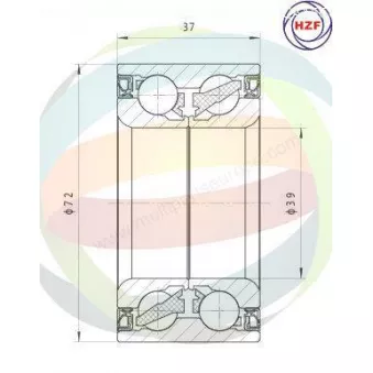 Roulement de roue avant ODM-MULTIPARTS 70-010103
